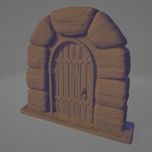 dungeon door closed game dnd dragons terrain scatter dungeons entrance 3d print model - Mito3D
