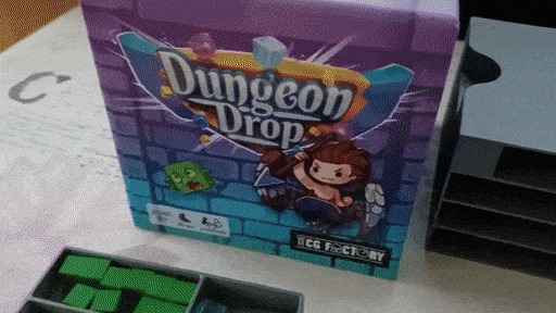 dungeon drop game insert Game dungeondrop boardgame organizer tray meeples boxes 3d print model - Mito3D