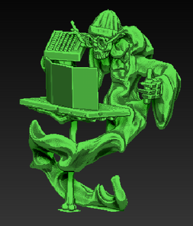 dungeon master ghost man night haunt dnd keyboard whisky tabletop 3d print model - Mito3D