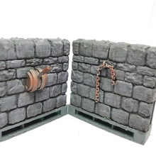 dungeon stone walls levers chains architecture buildings structures 3d print model - Mito3D