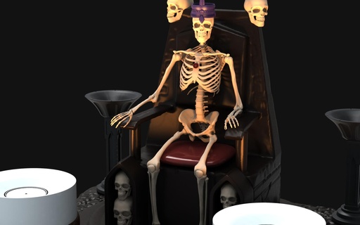 masmorra trono vela suporte Bruxas esqueleto Rocha cripta construção brinquedo decoração arte 3d print model - Mito3D