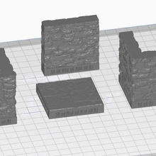 dungeon tiles - rough stone dnd dungeons and dragons floor openforge openforge2 tile wall toy 3d print model - Mito3D