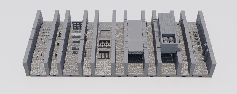 zindan tuzaklar 28 mm masaüstü arazi mimari rpg dnd tuzak Ortaçağa ait desteksiz eski açık kilit yapı oynanabilir iç modüler 28mm 25mm 15mm savaş oyunu 3d print model - Mito3D