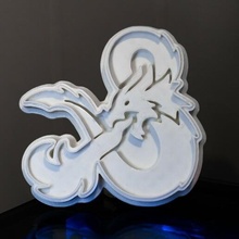 mazmorras dragones logo cortador Galleta 3d print model - Mito3D