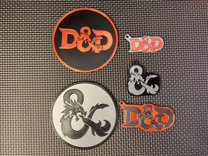 dungeons dragons coasters keychains dnd coaster drink keychain 3d print model - Mito3D