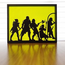 dungeons dragons silhouette art and dnd d&d artwork easy gift roleplay fantasy 3d print model - Mito3D