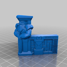 dungeonsticks - dwarven hall alternate corner statue 28mm game games 3d print model - Mito3D