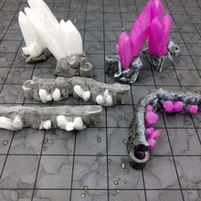 dungeonsticks caverns - crystal grotto game toy accessories wargaming terrain pathfinder nsfw miniature dungeons dragons dnd cave 28mm 3d print model - Mito3D
