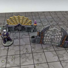 dungeonsticks caverns - drow web duvarlar oyun oyuncak aksesuarları wargaming pathfinder minyatür dungeons dragons dnd 28 mm 3d print model - Mito3D