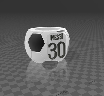 enterrar bola messi PSG Duplo logotipo Lionel Leo Paris santo germain Argentina companheiro cabaças futebol 3d print model - Mito3D