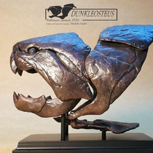 dunkleosteus fossil skull prehistoric animals figure fish monster 3d print model - Mito3D