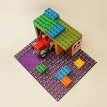 duplo base 15 18 5 stud wide road game toy 3d print model - Mito3D
