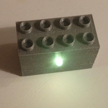 duplo brick led rgb microcontrollore gioco attiny attiny85 lego costruzione di giocattoli 3d print model - Mito3D