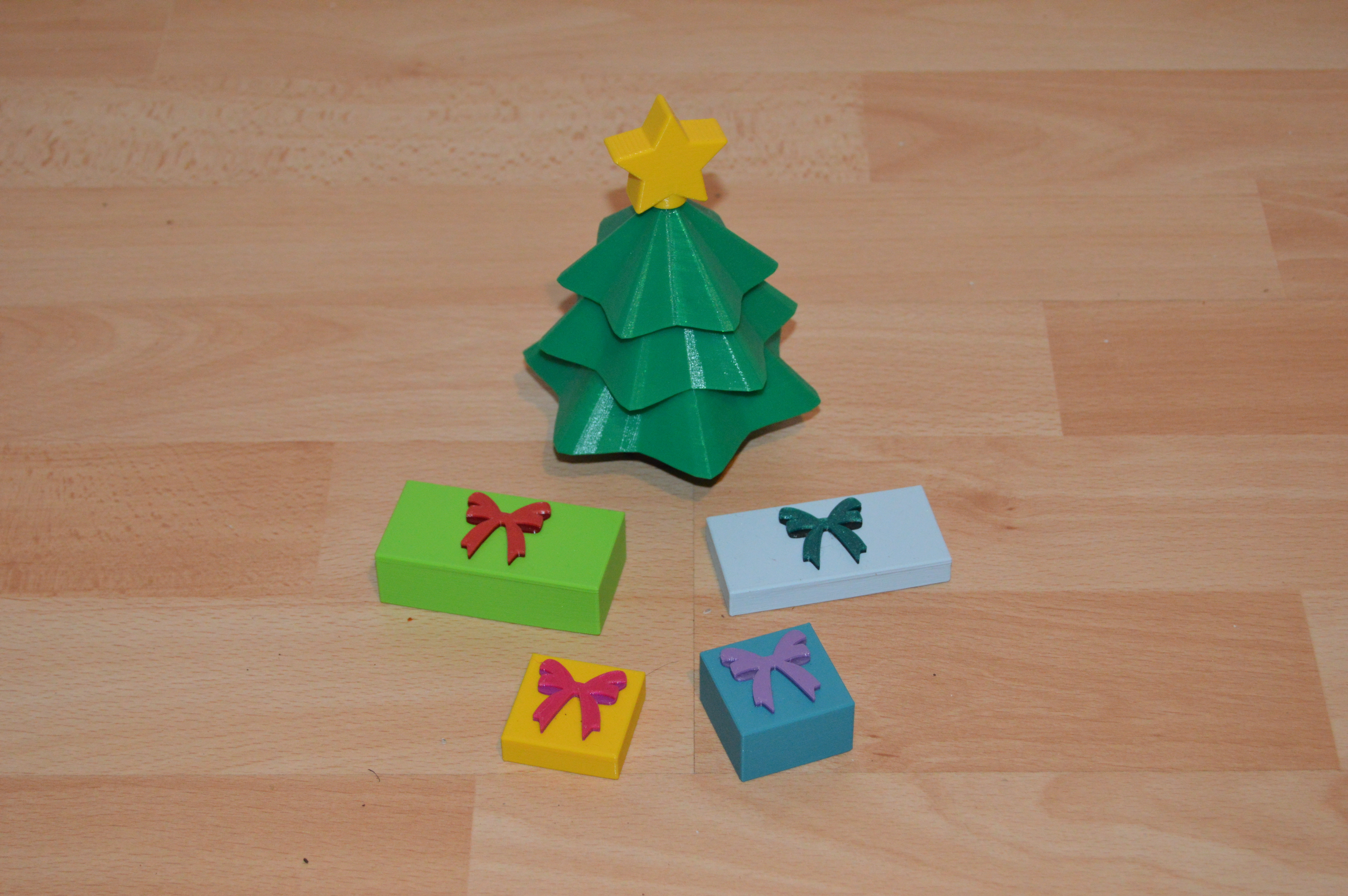 duplo Natal árvore presentes jogos presente 3D print model - Mito3D