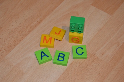 duplo compatible B C alfabeto letras 3d print model - Mito3D