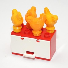 duplo compatibile pollo gioco 3d print model - Mito3D