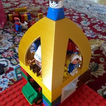 duplo compatible dome game roof 3d print model - Mito3D