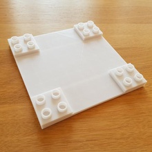 duplo compatible aparcamiento cubierta de la placa 8x8 juego 3d print model - Mito3D