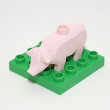 duplo compatible cerdo juego 3d print model - Mito3D