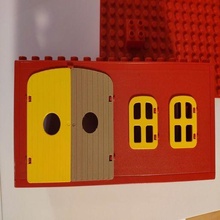 duplo porte ferme maison Jeu lego jouet 3d print model - Mito3D