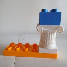 duplo colonna di ordine ionico gioco il greco costruzione giocattoli 3d print model - Mito3D