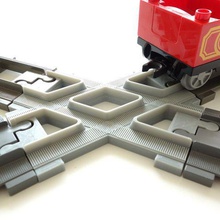 duplo 6376 Bahn-überquerung 60 Grad Spiel lego 3d print model - Mito3D
