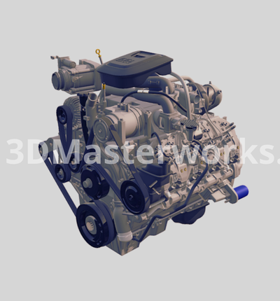 duramax diesel v8 turbo motor jogos mecânico caminhão chevrolet hd rapidez silverado pistão manivela automático transmissão rwd 3d print model - Mito3D