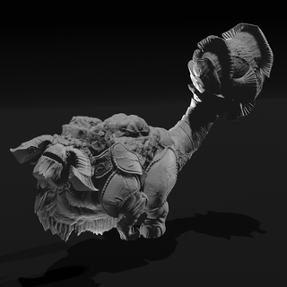 duramboros mostro cacciatore dino gioco mini miniatura teropode dinosauro rex bruto scolpire grande creatura rettile capo arte fan art viverna 3d print model - Mito3D