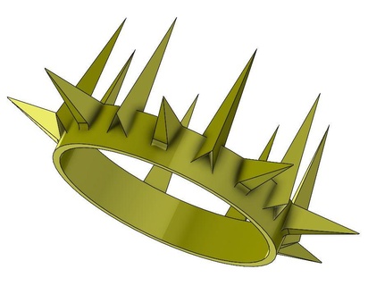 Durin iii coroa argolas rei anão 3d print model - Mito3D