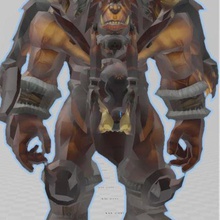 durotan world warcraft boss wow games horde alliance orc frosty wolf game 3d print model - Mito3D