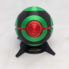 dusk ball - pokeball 3d print model - Mito3D