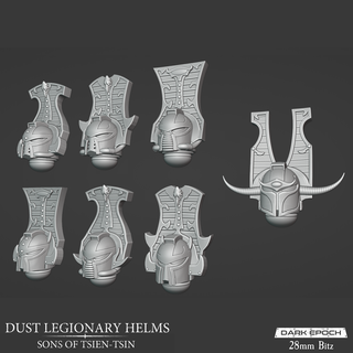 dust legionary helms dark epoch legion chaos 28mm 32mm change sons marine heads helmet bits grimdark future war wargaming 3d print model - Mito3D