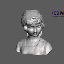 dutch girl bust 3d scan art 123d 123dcatch catch meshmixer sculpture statue scans replicas 3d print model - Mito3D