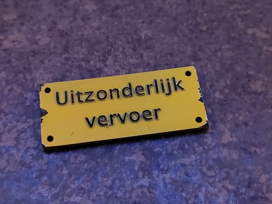 dutch sign uitzonderlijk vervoer tamiya trucks trailers 1 145 145 3d print model - Mito3D