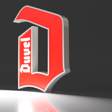 duvel led logo beer 3d print model - Mito3D
