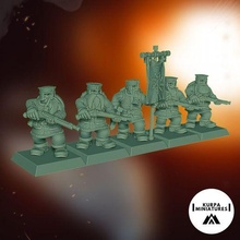 cüce Arquebusier birim kalkanlar oyun Warhammer 28mm 9thage Kingsofwar minyatürler masaüstü savaş oyunları 3d print model - Mito3D