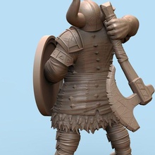anão lutador bruenor batalha arte garoa lenda dnd fantasia esculpir duende drow guarda Dragão espada livros 3d print model - Mito3D