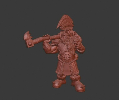 dwarf great axe 32 mm presup 32mm dnd miniature lord rings warhammer 3d printing 3d print model - Mito3D