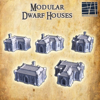 dwarf houses 28 mm tabletop terrain  3d print model - Mito3D