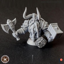 dwarf paladin bust 3d print model - Mito3D