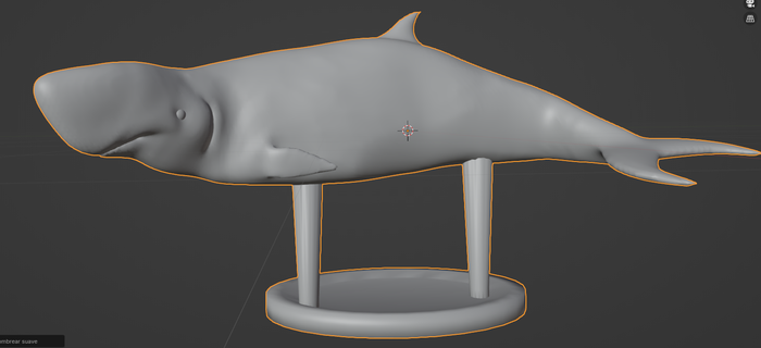 dwarf sperm whale figure 3d print model - Mito3D