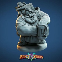 dwarven barkeep variant - pre-supported dungeons dragons fantasy player rpg wargaming character miniature dnd dwarf tabletop adventure edition traveling 32mm npc 5th 3d print model - Mito3D