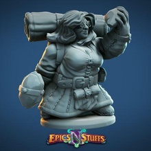 dwarven female artificer miniature - pre-supported dungeons dragons fantasy player rpg wargaming character dnd dwarf tabletop adventure edition 32mm npc 5th 3d print model - Mito3D
