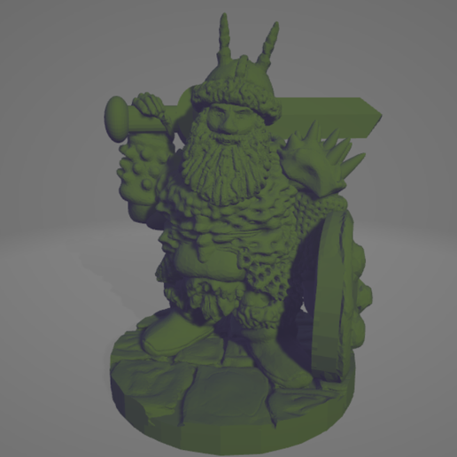 dwarven hireling 28mm dnd dwarf dwarves hero lotr frostgrave flail npc ttrpg gloomhaven 3D print model - Mito3D
