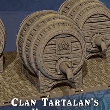 cüce ambar klan tartanın fıçı dağılmak arazi Warhammer dnd taht duvarlar başlıklar krallık binalar fantezi ejder ısırığı Dragonlock fayans eter stüdyolar demirci 3d print model - Mito3D