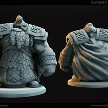 dwarven infantry 02 miniature - pre-supported dungeons dragons fantasy player rpg wargaming character dnd dwarf tabletop adventure edition 32mm npc 5th 3d print model - Mito3D