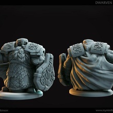 dwarven infantry 03 miniature - pre-supported dungeons dragons fantasy player rpg wargaming character dnd dwarf tabletop adventure edition 32mm npc 5th 3d print model - Mito3D