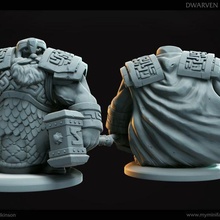 dwarven infantry 08 miniature - pre-supported dungeons dragons fantasy player rpg wargaming character dnd dwarf tabletop adventure edition 32mm npc 5th 3d print model - Mito3D