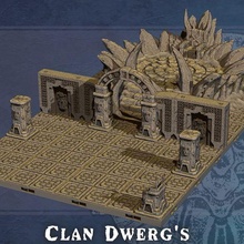 dwarven kingdom clan dwerg's throne son dwarf scatter terrain warhammer dnd walls titles buildings fantasy dragonbite dragonlock tiles aether studios 3d print model - Mito3D
