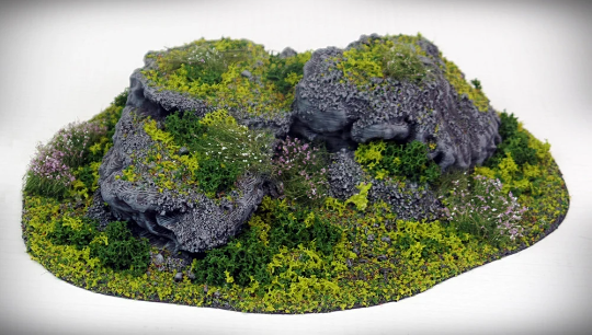 dynamic hill stub outcropping c hills terrain terrainify scatter miniatures dnd d&d wargaming rpg roleplayinggame 3d print model - Mito3D